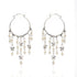 Esme Star Hoop Earrings Cream Pearl