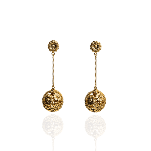 Daisy Darling Drop Earrings - Gold