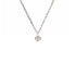 Sacred Heart Logo Charm Necklace - Silver