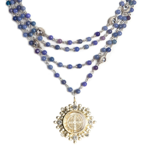 Magdalena - 6mm Semi-Precious Blue Jade All Medallions