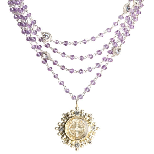 Magdalena - 6mm Semi-Precious Amethyst Beads All Medallions