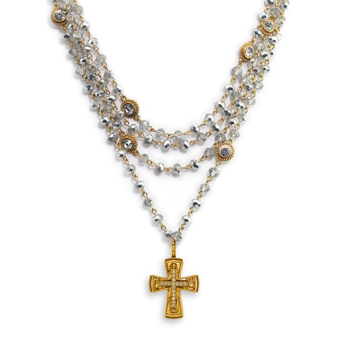 Bourne Again Magdalena With Rebel Cross Silver - Gold