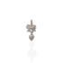 Pink At Heart Charm - Silver