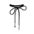 Leather Lariat Black - Silver