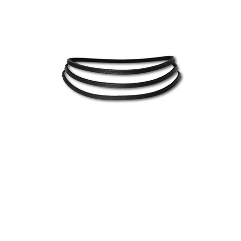 Leather Lariat Black - Silver