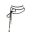 Leather Lariat Black - Gold