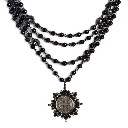 Magdalena - 6mm Semi-Precious Blue Goldstone All Medallions