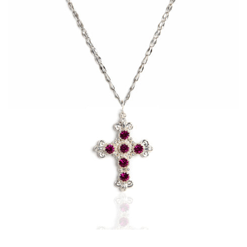 Addie Charm Fuschia Pink Necklace