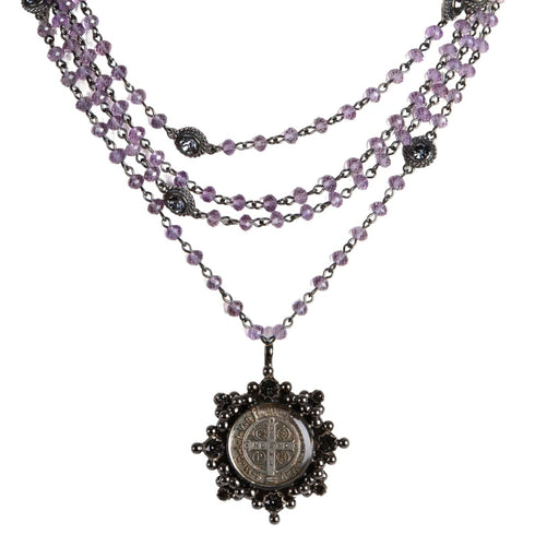 Magdalena - 6mm Semi-Precious Amethyst Beads All Medallions