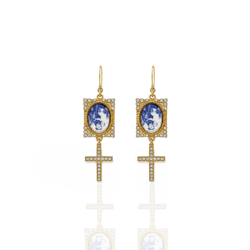 Retablo "Find Me A Match" Earrings - Gold