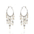 Esme Star Hoop Earrings Cream Pearl