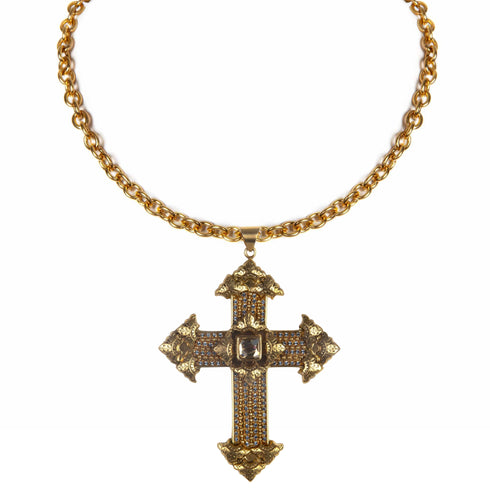 A$AP Chain 20" with Resurrection Cross - Gold