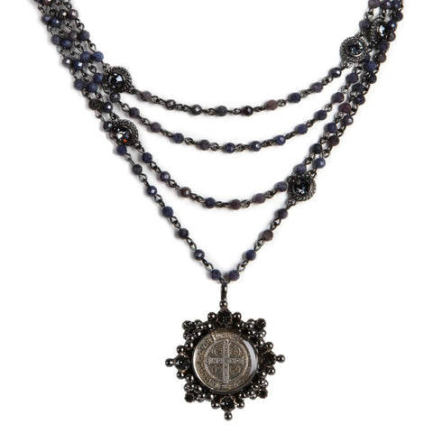 Magdalena - 4mm Precious Grey Blue Sapphire All Medallions