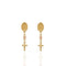 Maddie Rosary Post Earrings Light Rose - Gold