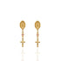 Maddie Rosary Post Earrings Light Rose - Gold