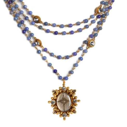 Magdalena - 6mm Semi-Precious Blue Jade All Medallions