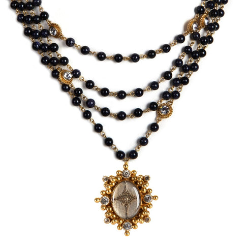 Magdalena - 6mm Semi-Precious Blue Goldstone All Medallions