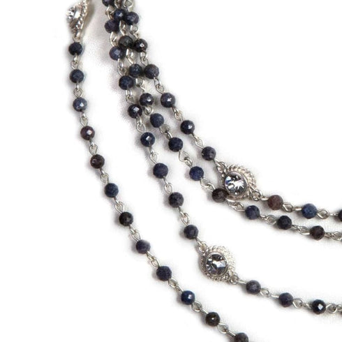 Magdalena - 4mm Precious Grey Blue Sapphire All Medallions