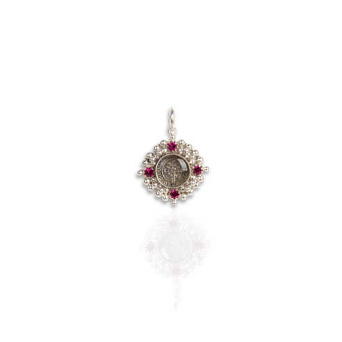 Little Pink Blessing Charm - Silver
