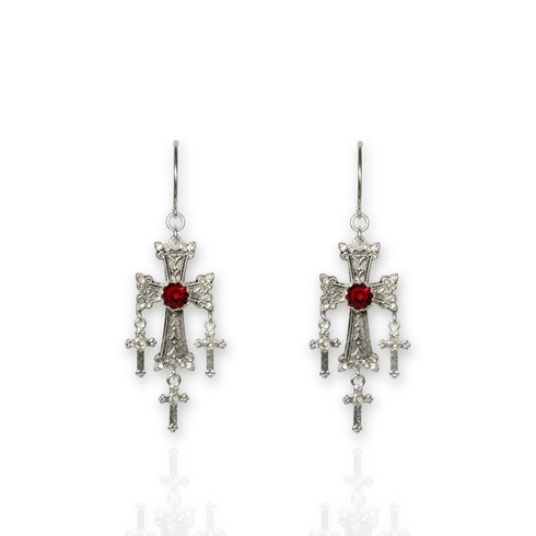 Bourne Again Gospel Earrings - Silver
