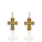 Bourne Again Rebel Cross Earrings - Gold