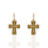 Bourne Again Rebel Cross Earrings - Gold