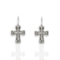 Bourne Again Rebel Cross Earrings - Silver