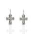 Bourne Again Rebel Cross Earrings - Silver
