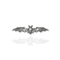 Bourne Again Bat Kissed Brooche - Silver
