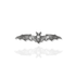 Bourne Again Bat Kissed Brooche - Silver