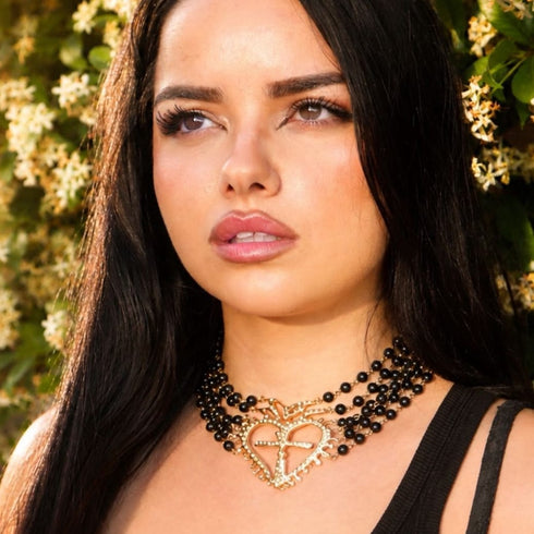 La Queen Collar Mystic Black - Silver