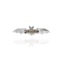 Bourne Again Bat Kissed Brooche - Silver