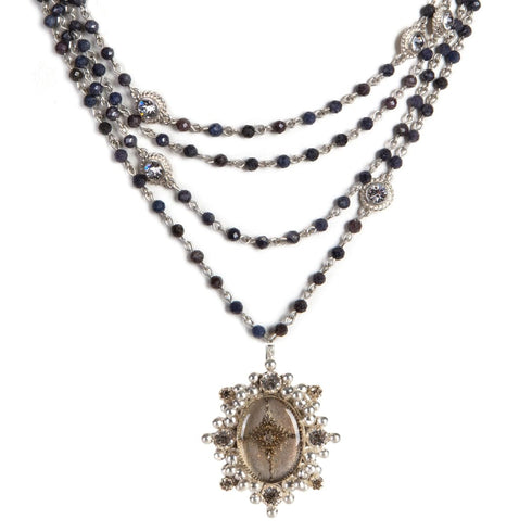 Magdalena - 4mm Precious Grey Blue Sapphire All Medallions