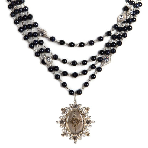 Magdalena - 6mm Semi-Precious Blue Goldstone All Medallions