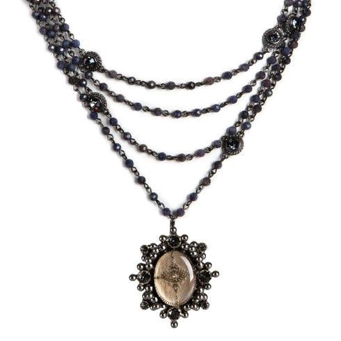 Magdalena - 4mm Precious Grey Blue Sapphire All Medallions