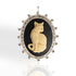 Cat Cameo Medallion - Silver
