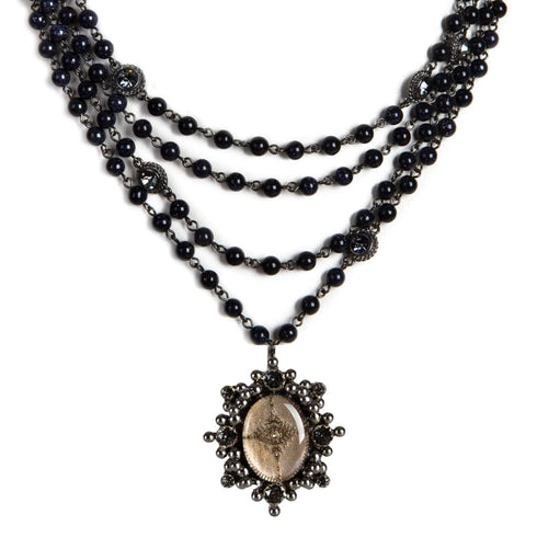 Magdalena - 6mm Semi-Precious Blue Goldstone All Medallions