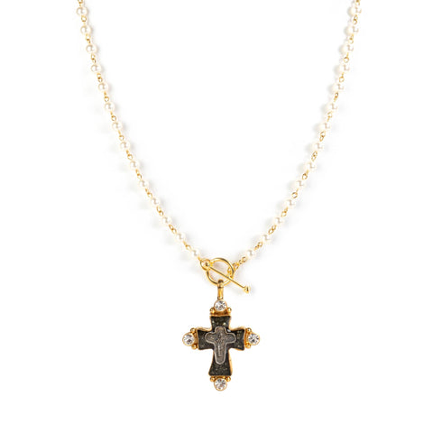 Delfina Pearl Cream All Medallions - Gold