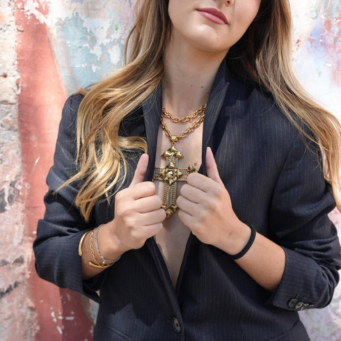 Resurrection Cross Pendant - Gold