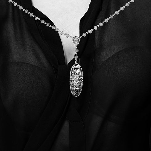 Antigua Rosary Lux Labradorite + Necklace Extender