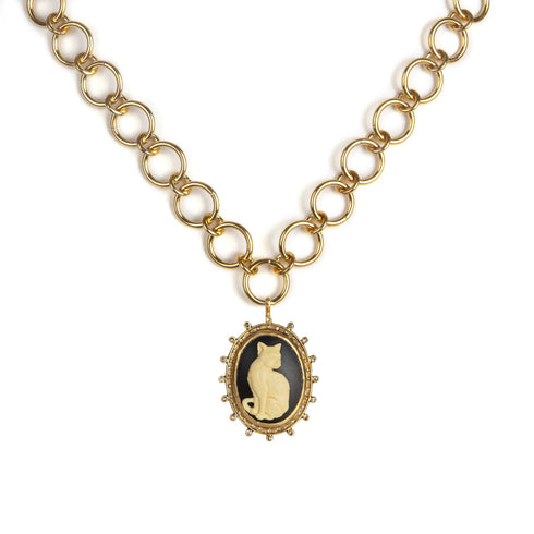 The Betty Necklace with Cats! - Gold
