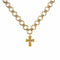 The Betty Necklace with Rebel Cross - Gold