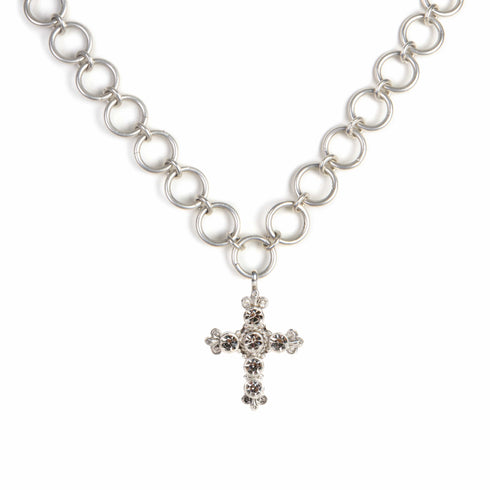 The Betty Necklace with All Medallions - Silver - VSA Designs