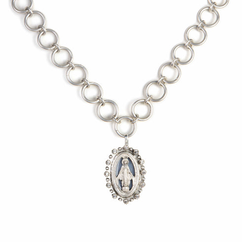 The Betty Necklace with All Medallions - Silver - VSA Designs