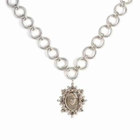 The Betty Necklace with All Medallions - Silver - VSA Designs