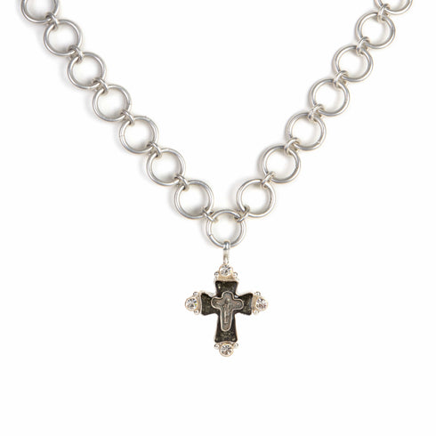 The Betty Necklace with All Medallions - Silver - VSA Designs