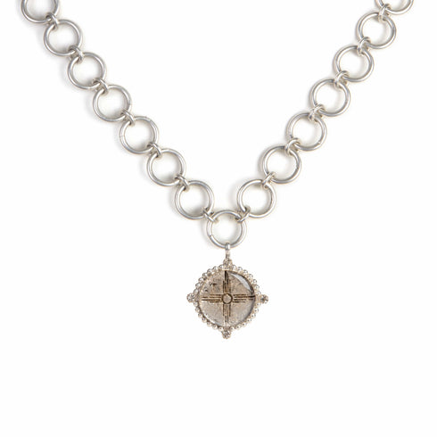 The Betty Necklace with All Medallions - Silver - VSA Designs