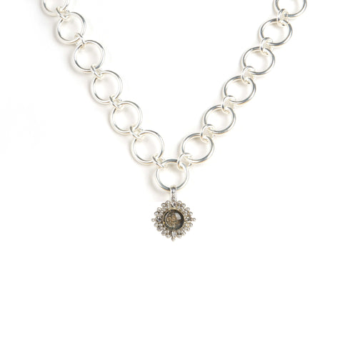 The Betty Necklace with All Medallions - Silver - VSA Designs