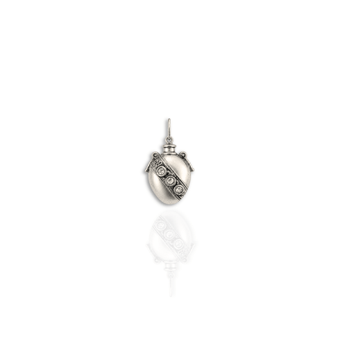 Bourne Again Poison Heart Charm - Silver
