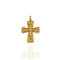 Bourne Again Rebel Cross Charm - Gold